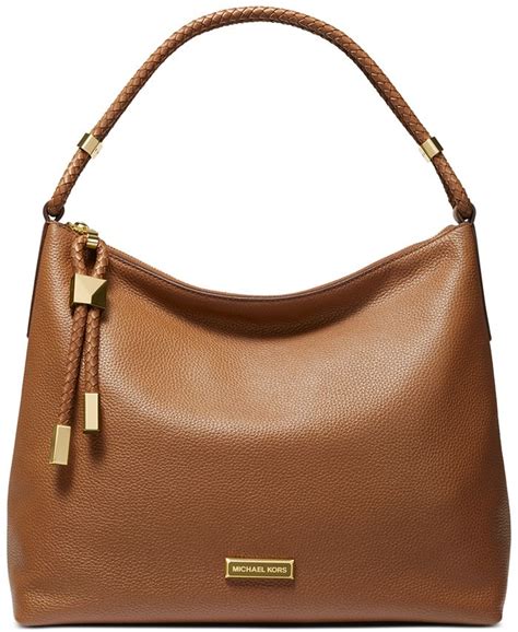 michael michael kors lexington leather shoulder bag|Michael Kors slouchy shoulder bag.